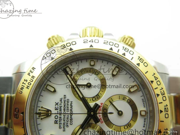 MiroTime 0420 Daytona 116503 SS YG Noob 1:1 Best Edition 904L SS Case and Bracelet White Dial SA4130 V WellDesigned 3176